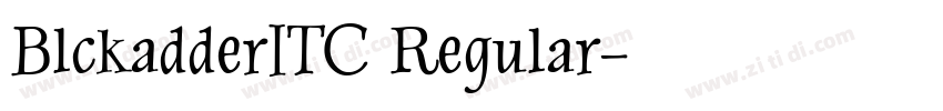 BlckadderITC Regular字体转换